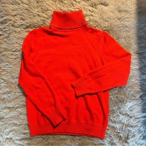 Bright Orange Turtle Neck Sweater